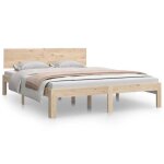 Bestlit adulte / sommier  lattes brun cadre de lit - sans matelas - bois de pin massif 140 x 190 cm ...
