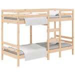 Bestlit adulte / sommier � lattes brun lit superpos� - sans matelas - 90 x 190 cm bois de pin massif ...