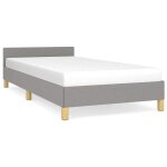 Bestlit adulte / sommier � lattes gris cadre de lit - sans matelas - gris clair 90 x 190 cm tissu nov769478 ...
