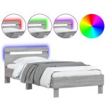 Bestlit adulte / sommier  lattes gris cadre de lit - sans matelas - avec lumires led 100 x 200 cm nov578417 ...