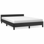 Bestlit adulte / sommier  lattes noir cadre de lit avec tte de lit - sans matelas - noir 140 x 190 ...