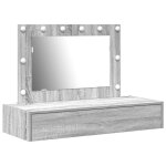 Bestseller coiffeuse murale avec lumi�res led - cloud - pour femmes / filles - gris sonoma fr472