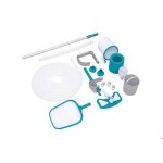 Bestway kit entretien piscine deluxe avec skimmer aspirateur et puisette