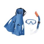 Bestway ensemble masque meridan snorkel + tuba + palmes 43 / 46 - 2 couleurs assorties Bestway ensemble masque meridan snorkel + tuba + palmes 43 / 46 - 2 couleurs assorties