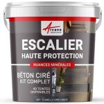 Bton cir escalier - kit complet primaire et vernis de finition - en neuf ou rnovation 2 m (en 2 couches) ...