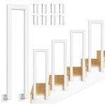 Bettizia 75cm tube elliptique mains courantes pour escaliers fer main courante descalier blanc montage ...