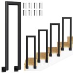 Bettizia 85cm tube elliptique mains courantes pour escaliers fer main courante descalier noir montage ...