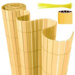 Bettizia canisse pvc pour jardin balcon terrasse balcon cl�ture brise - ventbambou 300x180cm canisse