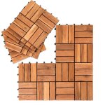 Bettizia dalles de terrasse bois d?acacia certifi� dalle acacia mosa�que 30x30cm de clips dalle d�coupe ...