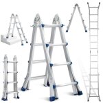 Bettizia �chelle t�lescopique escabeau telescopique multi - fonction 4x5 marches echelons polyvalent ...