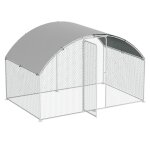 Bettizia enclos poulailler grillag� 3x2 m avec porte lat�rale et toit d�me 6 m� toit vo�t�