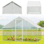 Bettizia enclos poulailler parc grillag� 3x2x2m avec s�curit� et tissu pe imperm�able pour poulets petits ...