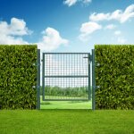 Bettizia portillon de jardin clture portail en acier galvanis revtement en poudre vert poteau rond ...