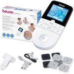 lectrostimulateur musculaire - beurer - em49 - tens / ems / massage - 4 lectrodes incluses - compact ...