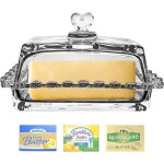 Beurrier verre couvercle bo�te beurre rectangulaire sans bpa mat�riau durable cuisine
