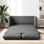 Bewicanap - lit / sofa bed - 2 personnes - clic - clac 2 en 1 gris fonc 112x174x55 cm tissu &fr23215 ...