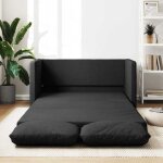 Bewicanap - lit / sofa bed - 2 personnes - clic - clac 2 en 1 noir 112x174x55 cm tissu &fr31214