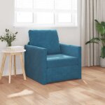 Bewi�canap� - lit / sofa bed - 2 personnes - clic - clac avec coussin bleu 74 x 77 x 81 cm velours &fr73537 ...