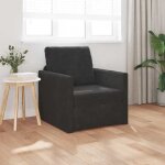 Bewi�canap� - lit / sofa bed - 2 personnes - clic - clac avec coussin noir 74 x 77 x 81 cm velours &fr45324 ...