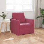 Bewi®canapé - lit / sofa bed - 2 personnes - clic - clac avec coussin rouge bordeaux 74 x 77 x 81 cm ... Bewi®canapé - lit / sofa bed - 2 personnes - clic - clac avec coussin rouge bordeaux 74 x 77 x 81 cm ...