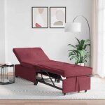 Bewicanap - lit / sofa bed - 2 personnes - clic - clac rouge 194 x 67 x 37 cm tissu &fr90938