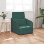 Bewi�canap� - lit / sofa bed - 2 personnes - clic - clac vert fonc� 65 x 80 x 83 cm velours &fr69525