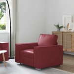 Bewi�chaise de canap� / fauteuil de repos - fauteuil simple - canap� rouge bordeaux 99 x 78 x 84 cm cuir ...