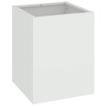 Bewilit surlev / cache - pot de jardin - jardinire bac plantes / fleurs - blanc 32 x 32 x 40 cm acier ...