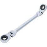 Bgs - 71028 - 14x18 - double cle annulaire a cliquet - pliable - avec tetes polygonales a profil e - ...