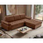 Bianca - canap� dangle droit 4 places convertible avec coffre en tissu textur� - rose