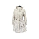 Biba veste femme manteau  capuche impermable avec ceinture blanc taille 46