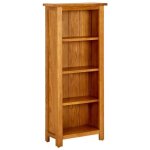 Bibliothèque à 4 niveaux - meuble de rangement avec 4 étagères 45x22x110 cm bois de chêne massif Bibliothèque à 4 niveaux - meuble de rangement avec 4 étagères 45x22x110 cm bois de chêne massif