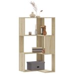 Biblioth�que dangle - ch�ne sonoma - 3 niveaux - bois ding�nierie - contemporain