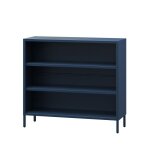 Biblioth�que basse luca 1000 x 900 x 350 mm modern: bleu marine