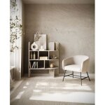 Biblioth�que basse avec niches ouvertes ? contle ? 120 cm ? beige
