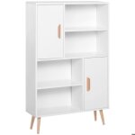 Bibliothque blanche + bois etagres + 2 placards scandinave