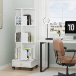 Biblioth�que en bois - mipan - bibliotheque avec roulette + 1 tiroirs - �tag�re de rangement - pour �tudesalon ...