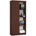 Bibliothque de bureau akord r80 weng 80 cm 1 porte faade weng 8 tagres 80x35x180 cm