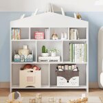 Bibliothque enfant avec 9 casiers de rangement - tagre de rangement pour livres - kit anti - basculement ...