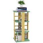 Bibliothque enfant aiyaplay rotative avec roulettes rangement livre enfant 3 niveaux pour salle de jeux ...