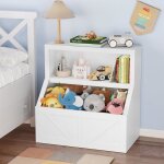 Biblioth�que pour enfants meuble de rangement de jouets en bois avec compartiment �tag�re pour chambre ...