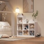 Biblioth�que pour enfant�tag�re pour enfant - �tag�re � jouets - blanc - 91x 30 x 107 cm