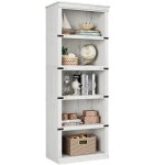 Biblioth�que �tag�re colonne avec 5 casiers ouverts meuble de rangement multifonctionnel 62x32x1712 cm ...