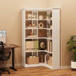 Biblioth�que �tag�re dangle en forme de l colonne avec 5 casiers ouverts meuble de rangement multifonctionnel ...