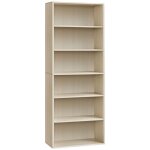 Vasagle biblioth�que �tag�re sur 6 niveaux meuble de rangement ouvert �tag�re 24 x 60 x 1785 cm pour ...
