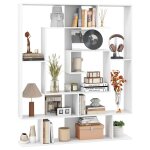Bibliothque gomtrique  7 niveaux costway 2 kits anti - basculement organisateur de rangement etagre ...