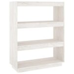 Bibliothque - mango - meuble tagre - blanc - 80x35x103 cm - bois de pin m1353