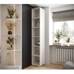 Bibliothèque moderne - abiksmeble inova 1 - colonne élégante avec cinq étagères 2367 x40 x45cm blanc Bibliothèque moderne - abiksmeble inova 1 - colonne élégante avec cinq étagères 2367 x40 x45cm blanc