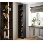 Biblioth�que moderne - abiksmeble inova 1 - colonne �l�gante avec cinq �tag�res 2367 x40 x45cm noir