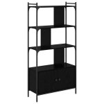 Biblioth�que moderne en bois ding�nierie - vidaxl - 6 �tag�res - 1 porte - 76. 5x30x154. 5 cm - poids ...